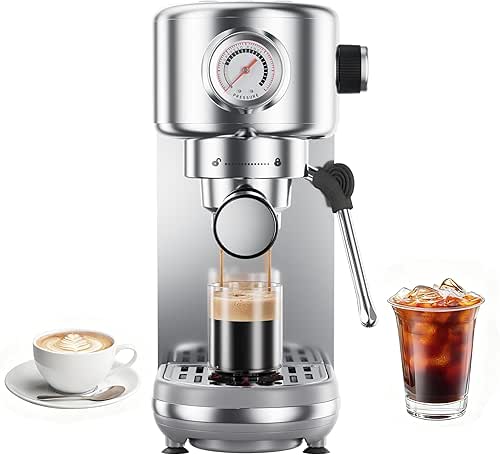 Espresso Machine Upgrade, 20 Bar Compact Espresso Coffee Machine with