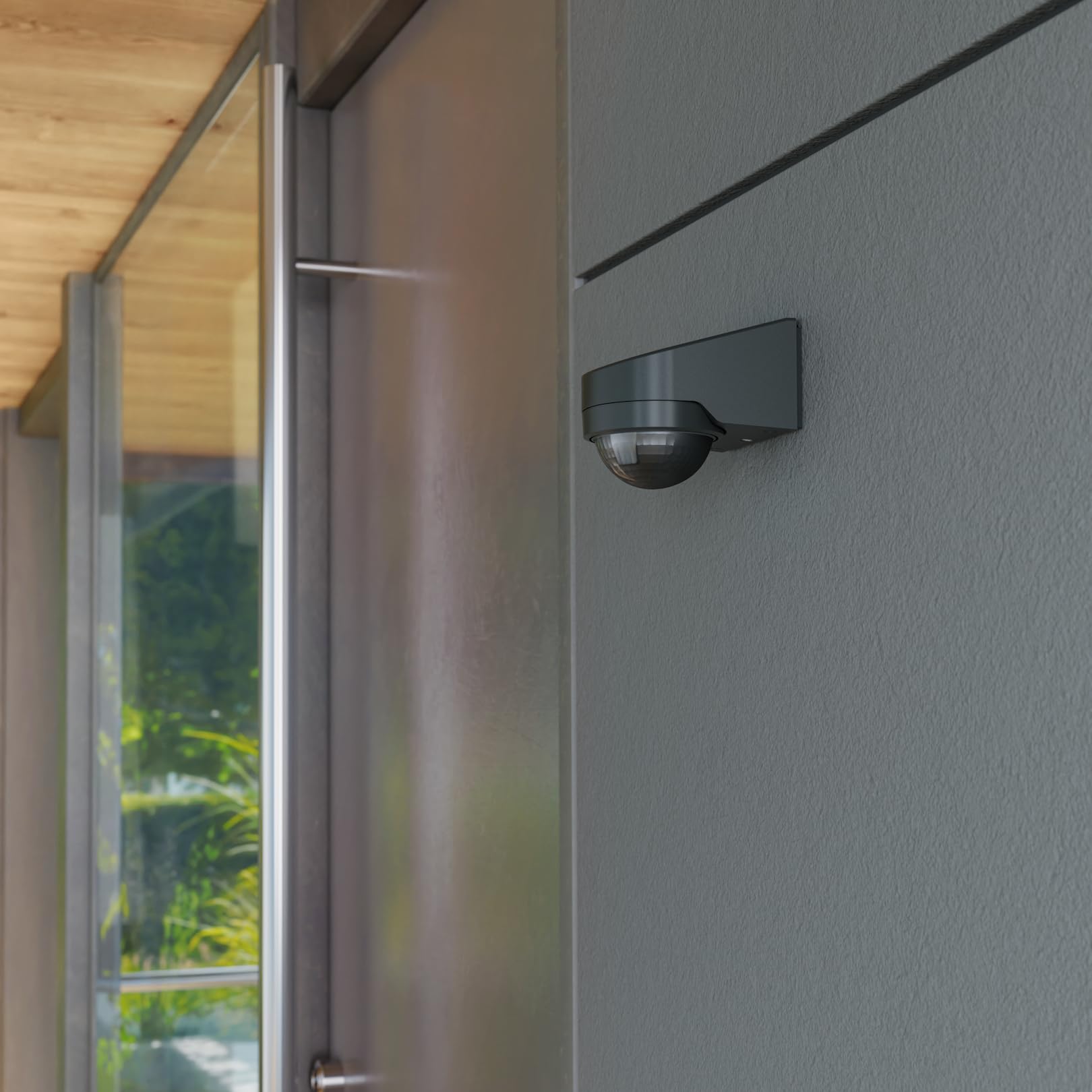 Steinel MD IR N130 Antracita - Detector de Movimiento por Infrarrojos Inteligente con un ángulo de detección de 130° | Tecnología Eagle Eye patentada | Bluetooth Mesh y Control Mediante aplicación