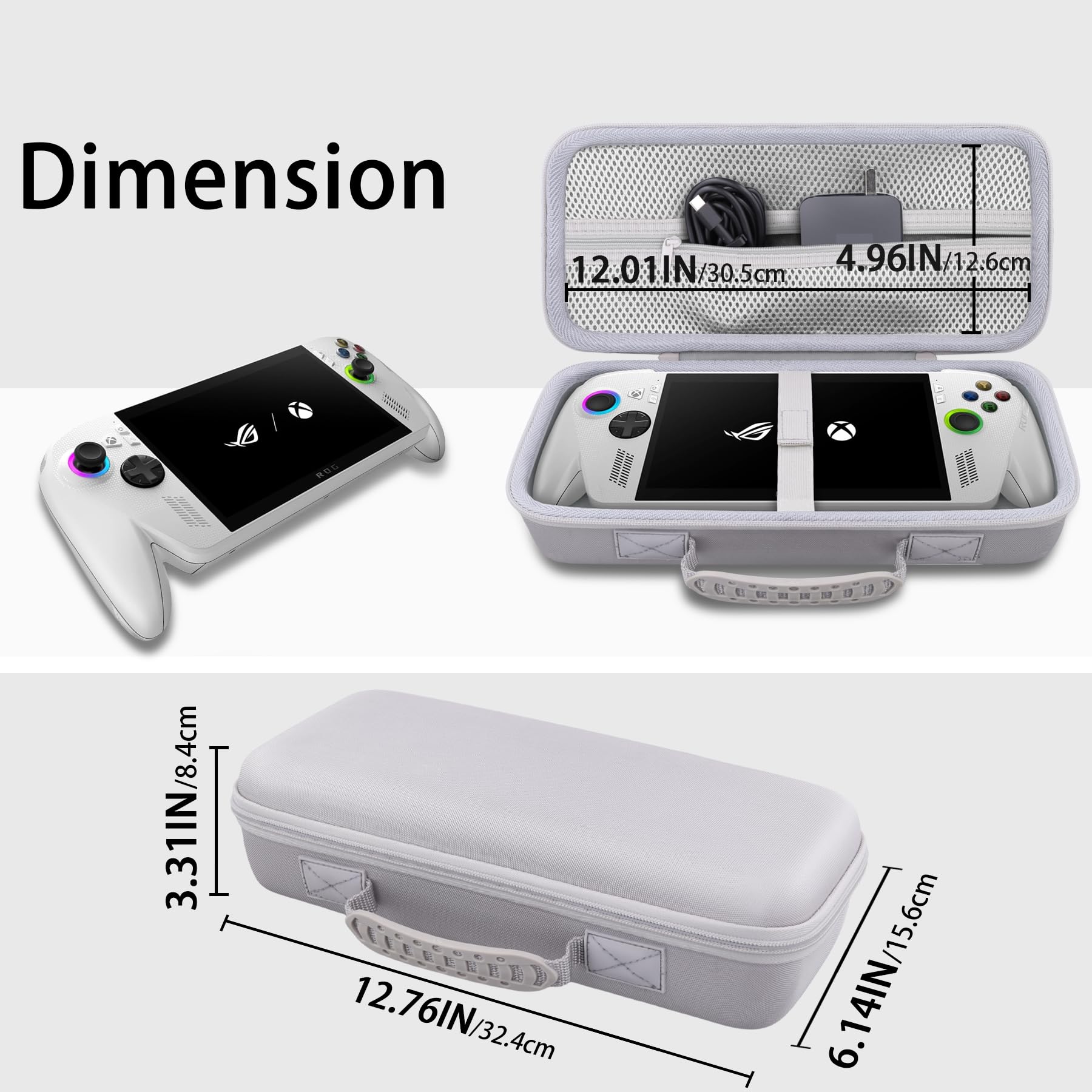 co2CREA Dur Étui de Voyage Rigide Housse Cas Coque pour ASUS ROG Xbox Ally X/ASUS ROG Xbox Ally(boîte Seule,Case Only)
