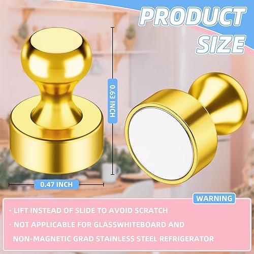 Miniatura 70 de VNDUEEY 12 imanes negros para nevera, imanes de pizarra blanca, imán pequeño y fuerte para pizarra, oficina, aula, cocina