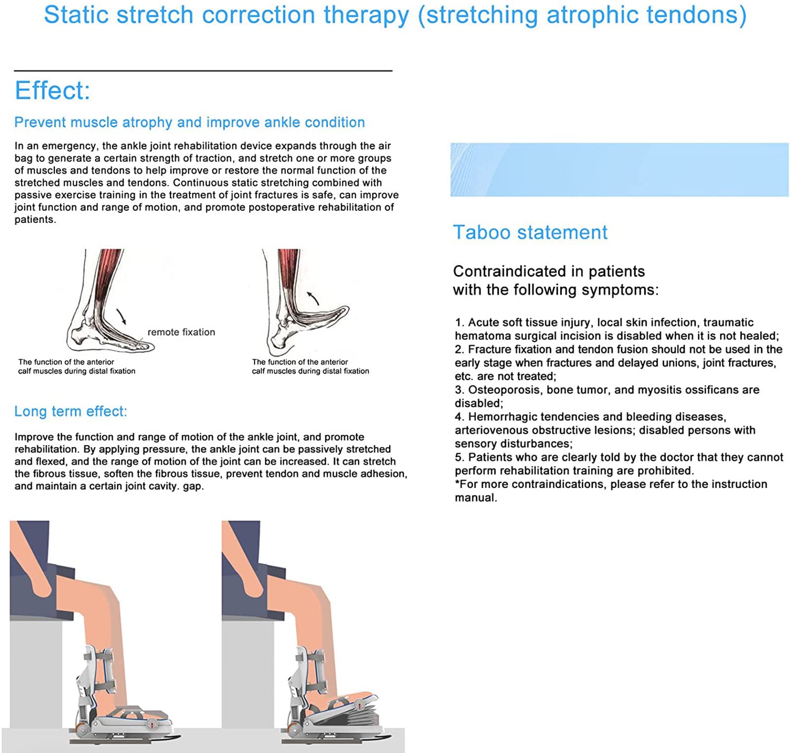 Soporte para pie caído, Entrenamiento de rehabilitación de Tobillo, órtesis de pie caído, Terapia de corrección de Estiramiento estático, rigidez e incapacidad