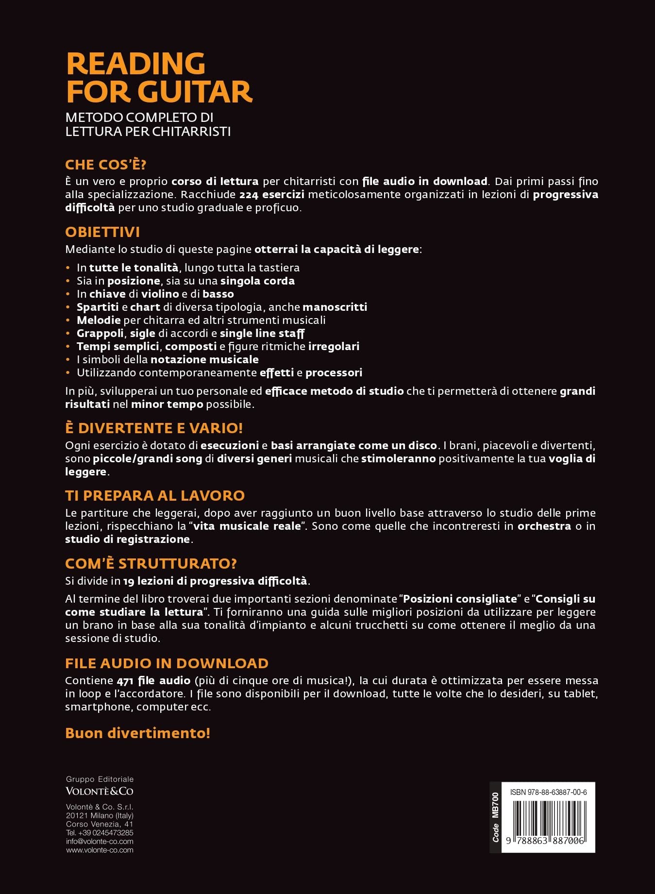 Reading for guitar, metodo di lettura per chitarristi. Nuova edizione con AUDIO in DOWNLOAD
