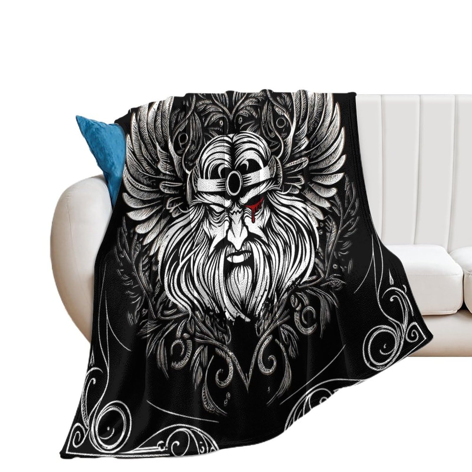 Smazdfxx Norse Viking Throw Blanket Plush Fleece Flannel Blanket For Sofa Bed Couch Travel 30"X40"