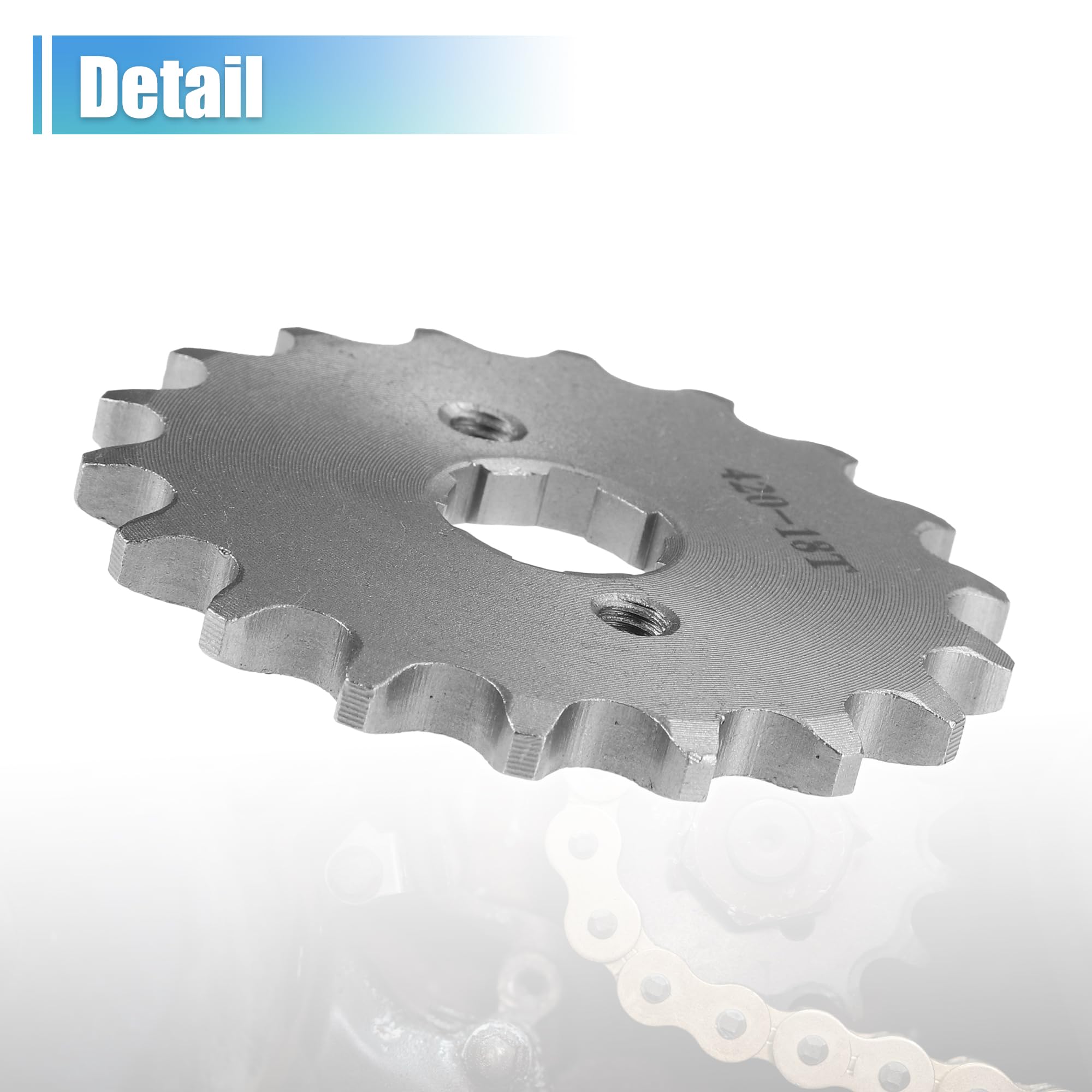 QUARKZMAN Pignon Moteur Avant 1 Jeu Moto Tout-Terrain 18 Dents 20mm ID | Métal, 78x6mm, Entraxe 35mm, Vis M6x1.0, Compatible Tout-Terrain, ATV, Go Kart, Quad