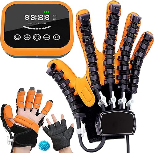 Guantes de robot de rehabilitación, férula de mano funcional para ejercitador, ortesis para ejercitador, USB cargable, 9 engranajes de intensidad, 3
