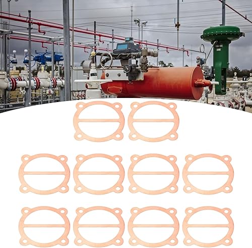 Miniatura 6 de 10 juntas de compresor de aire, placa de válvula de metal con almohadilla de cobre de 2.559 in de diámetro del cilindro para equipo industrial