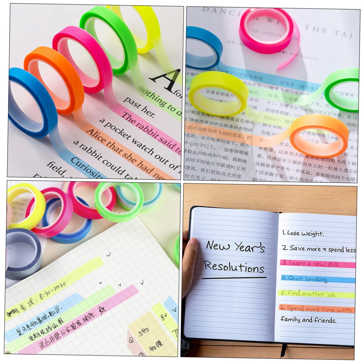 OSALADI 3 Series Nota Adhesiva Transparente Cinta Adhesiva De Fichas De Libros Pestañas Marcadores De Página Autoadhesivos Marcadores De Página Portátiles La Mascota 20 Rollos*3