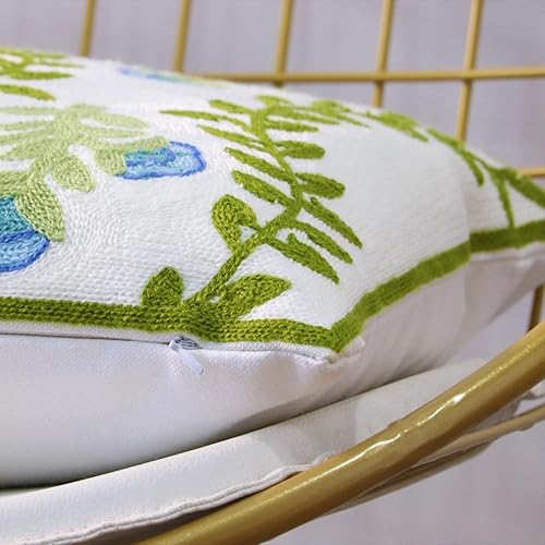 Miniatura 7 de Juego de 2 fundas de almohada decorativas bordadas para sofá, fundas de almohada cuadradas para dormitorio, sofá, decoración de granja de 12 x 20