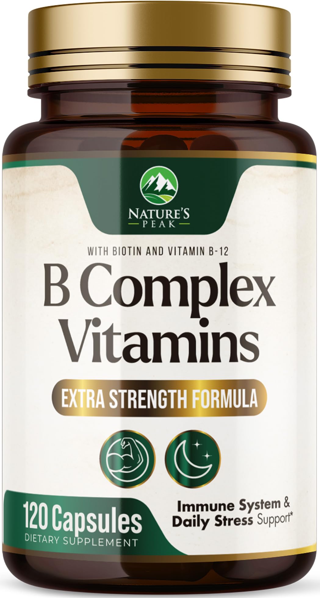 B Complex Vitamin - Super B Vitamins with Vitamin C & Folic Acid for Cellular Energy & Immune Support - Vitamin B Supplement With B1, B2, B3, B6 & B12 for Women & Men, Bottled in USA - 60 Capsules — Amazon image 10