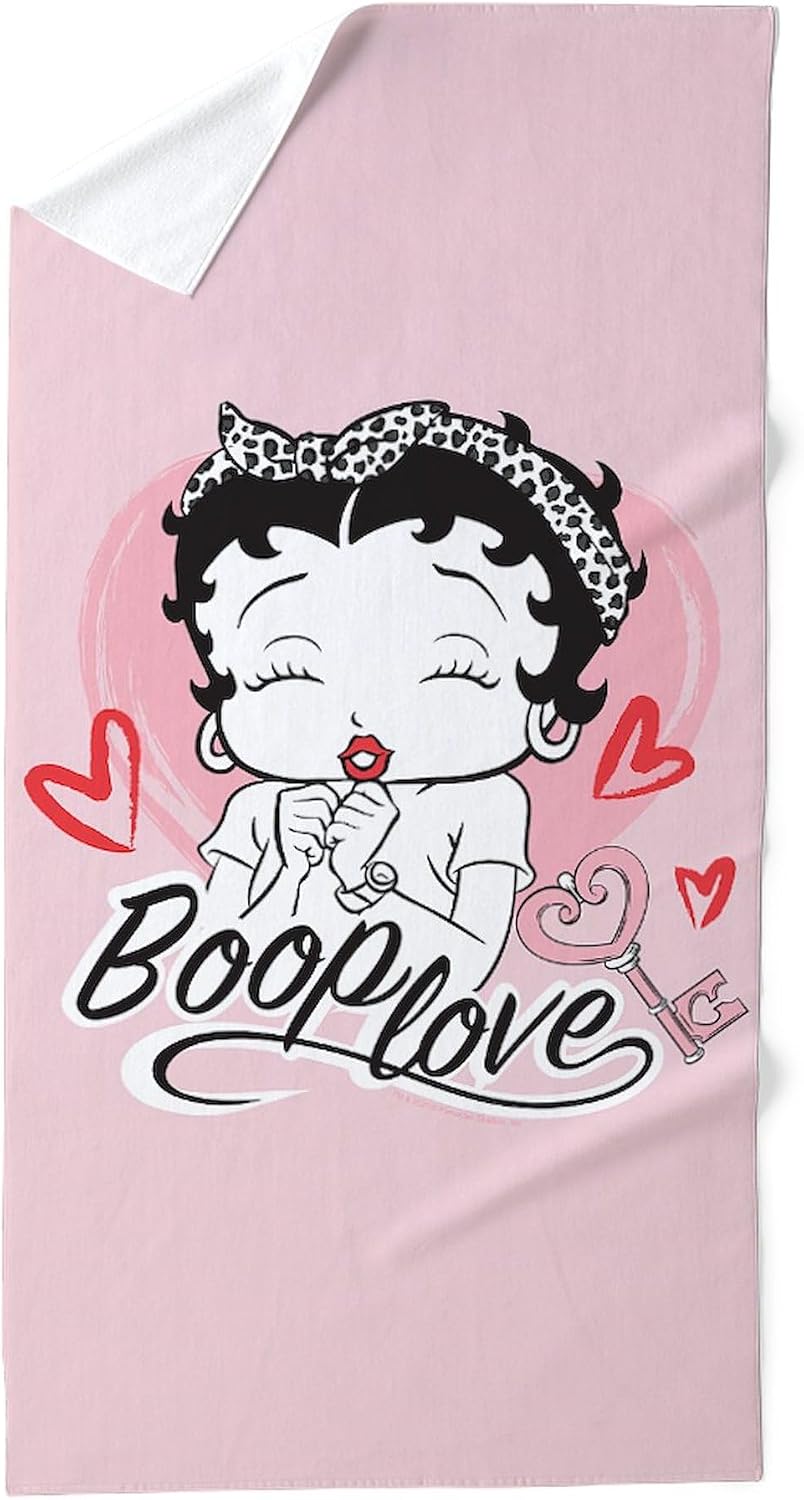 CafePress Betty Boop Boop Love 30"x60" Absorbent Cotton Back, Soft Beach, Pool Towel