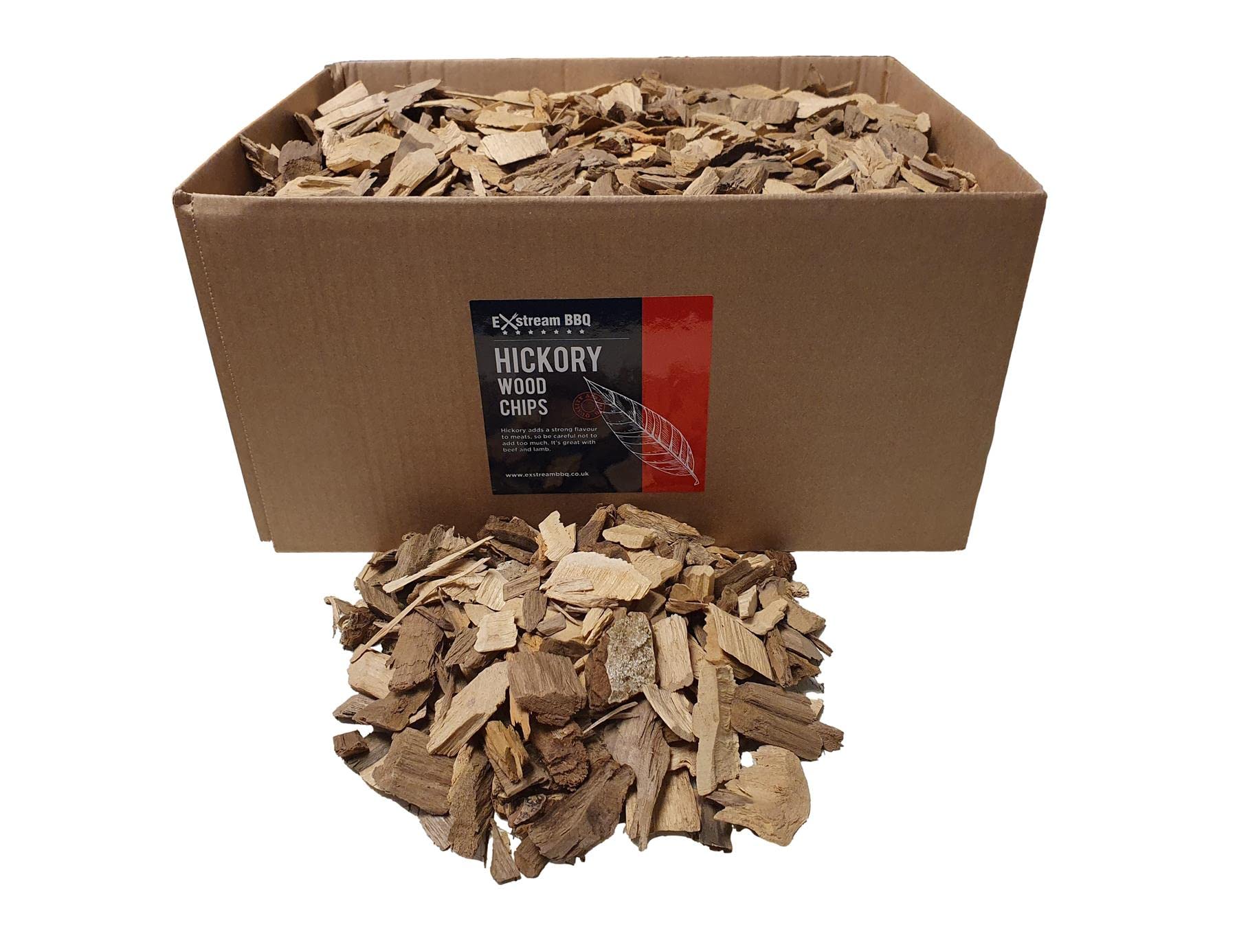 Exstream Brown Bbq Barbecue Smoking Wood Chips *Over 16 Great Flavours In 1, 5 & 10 Litres* (Hickory 10 Litre)