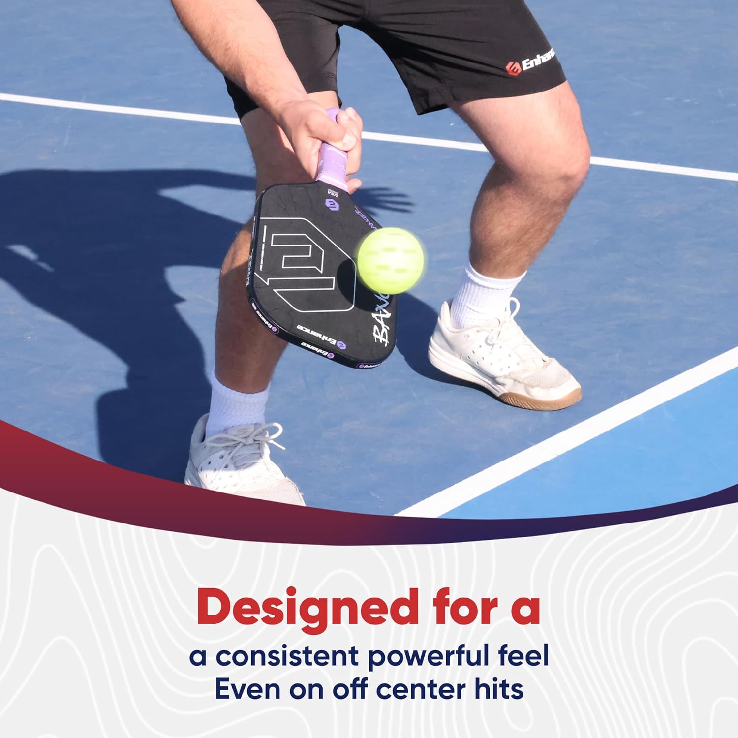 Enhance Pickleball Banger Pickleball Paddle, Best Paddle for Power & Hand Speed, Carbon Fiber Racket w/Foam-Infused Handle & Edgeless Design for Faster Hands, Beginner Pickleball Paddle