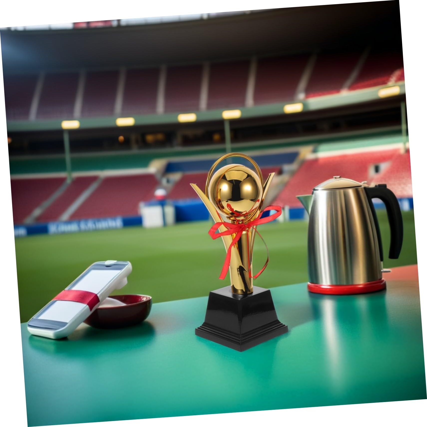 ifundom Premio Sportivo Calcio in Metallo Leggero e Portatile, Premio Oro per Competizioni Giovanili Indoor e Outdoor, Coppa per Torneo Bambini e Ragazzi