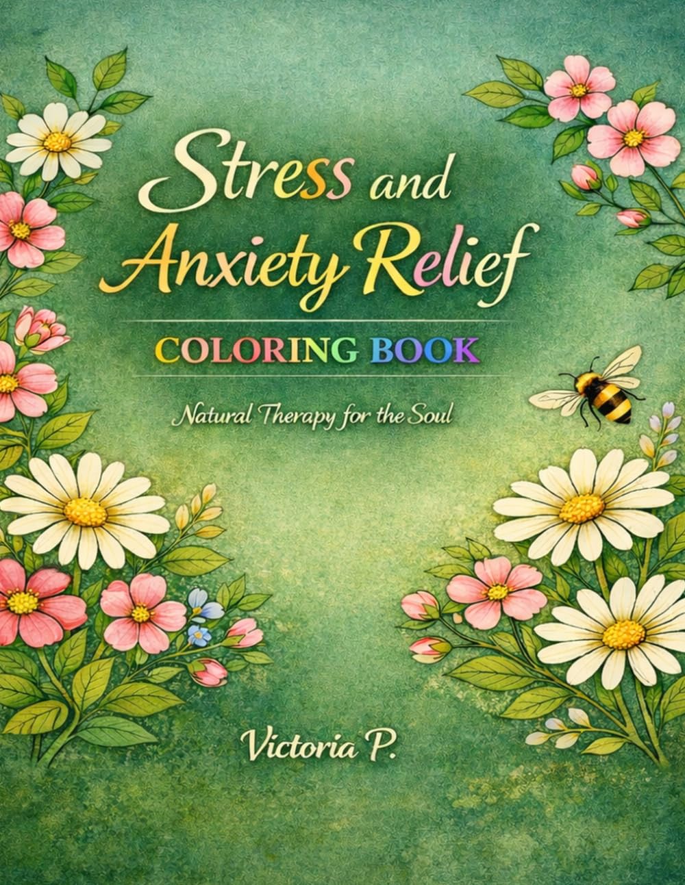 Natural Therapy for the Soul: Stress and Anxiety Relief coloring book