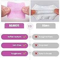 Vista 6 de 540 toallitas de uñas sin pelusas, toallitas con pegamento para extensiones de pestañas, súper absorbentes, suaves y no tejidas, toallitas Rosa