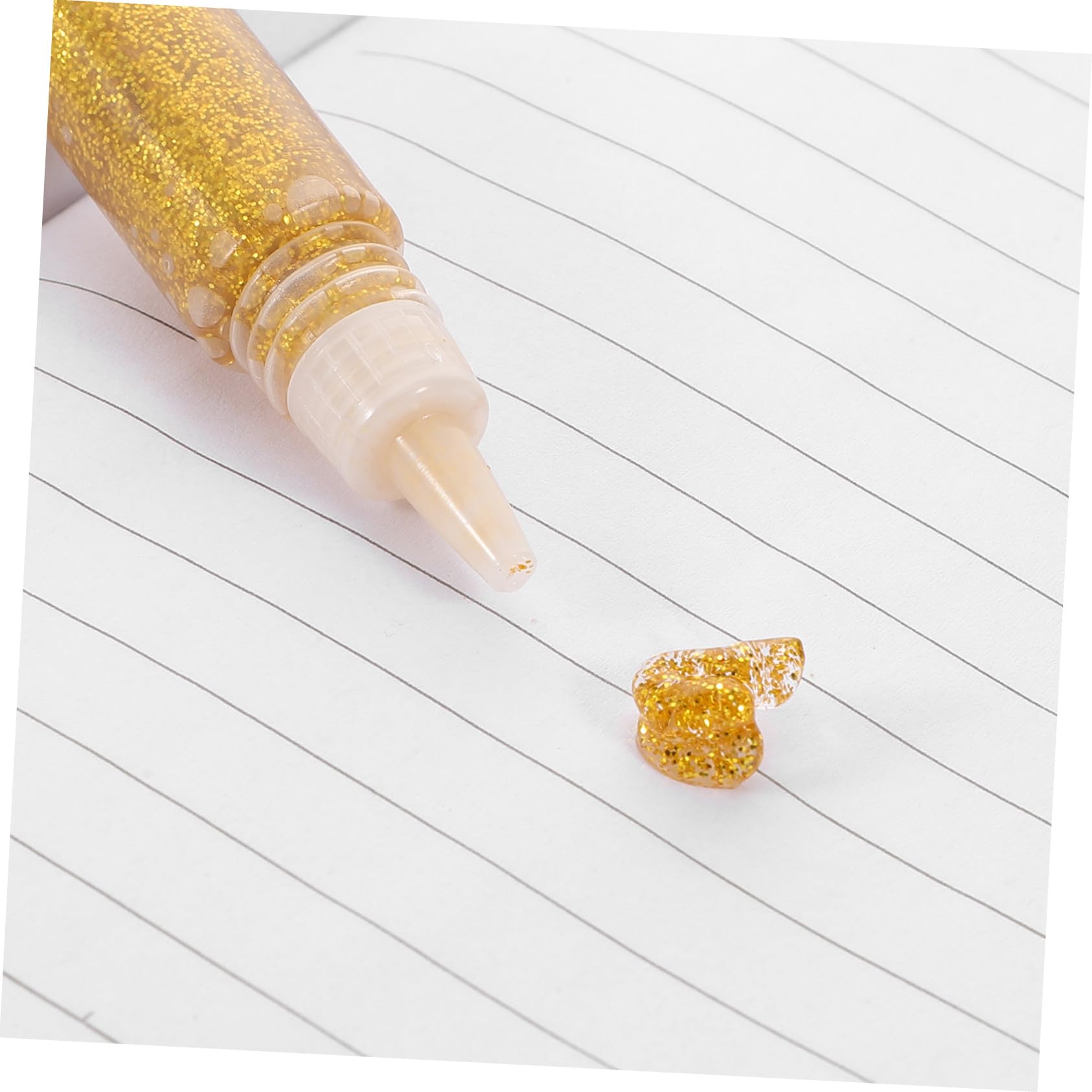 50 Glitzerklebestifte Gold für Kinder Bastelkleber mit Feiner Verarbeitung und Vielseitigem Design zum Malen und Kleben von Bastelprojekten