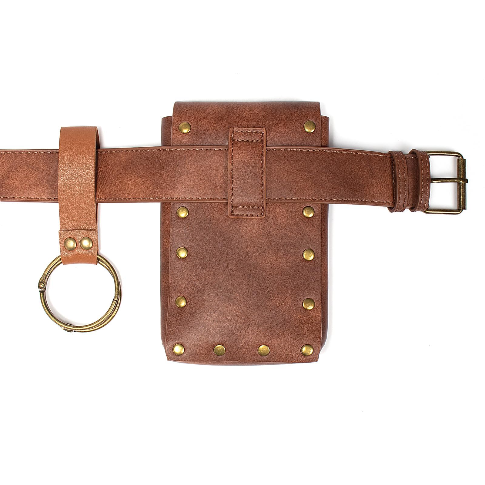 Set di Borsa da Cintura Medievale, Cintura Medievale con Retrò Marsupio, Marsupio Steampunk, Accessori Rinascimentale per Cosplay Mascherato Halloween