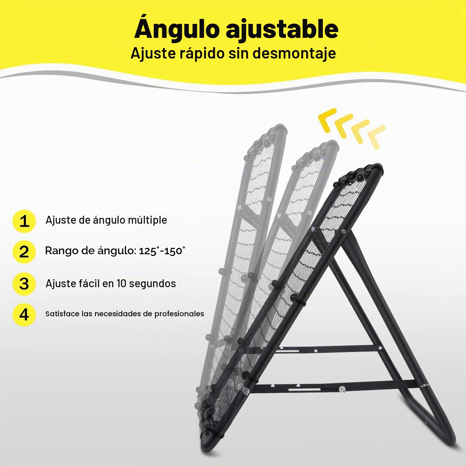 MoKo Reboteador de Fútbol, Red de Rebote para Fútbol con Ángulo de Cambio Rápido, Red de Rebote Portátil de Fútbol Regalos de Entrenamiento, Ayudas en el Patio, Césped, Adolescentes y Adultos
