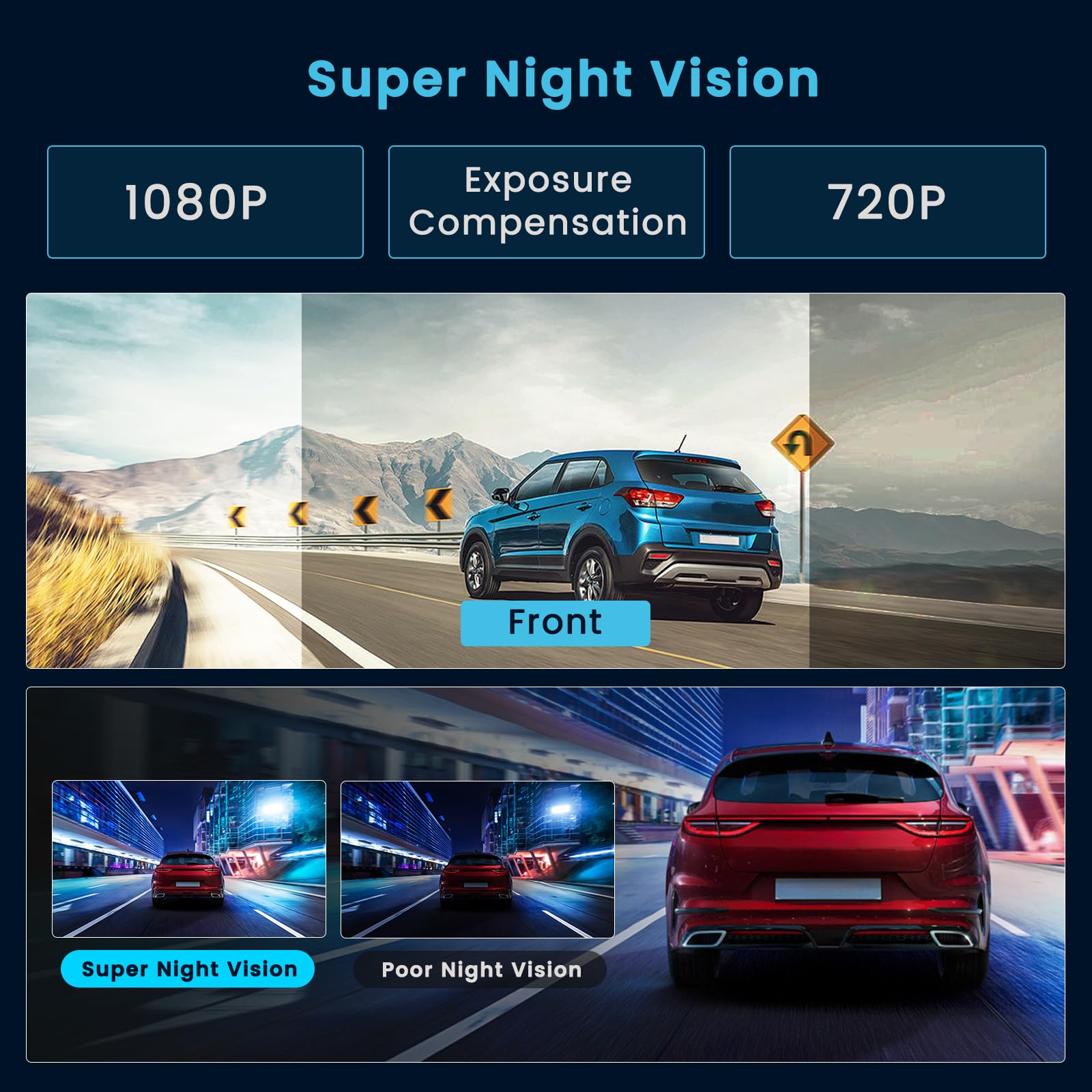 Inefala 4 Canali Telecamera Dashcam Auto Specchio Retrovisore con 9,66 Pollici Touchscreen,Dash Cam Auto con WiFi & App Sensore G Scheda SD 64G Grandangolo da 150° Visione Notturna Registrazione Loop
