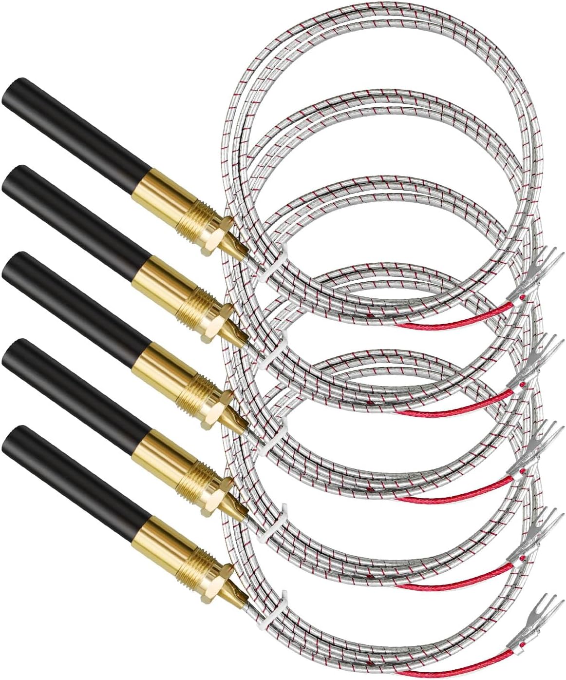 36" 750 MV Thermopile Generator for Fireplace Gas Fryer Oven Gas Water Heater, Replace 60125501 Thermopile Fits for Heat Glo Gas Stoves Oven Water Heater Pitco Southbend Anets Gas Fryer 5Pcs