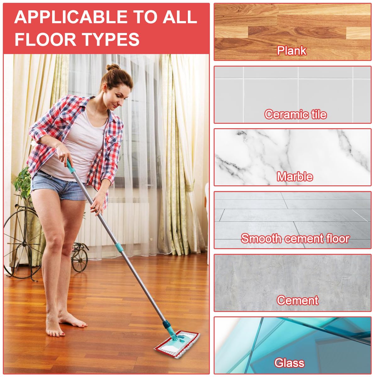 Ricarica Mocio Vilada Ricambi Panno Microfibra Per Mocio Vilada - 4 Pezzi 46x13.5cm - Per Ultramax/UltraMax Plus Vileda Ultramax - Foto 6