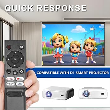 Replacement Remote for Mini Projector,Compatible with Aurzen EAZZE D1 Mini Projector.