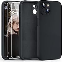 Vista 12 de HATOSHI Funda para iPhone 13, silicona líquida mejorada [protección de cámara] con [2 protectores de pantalla], forro de microfibra suave