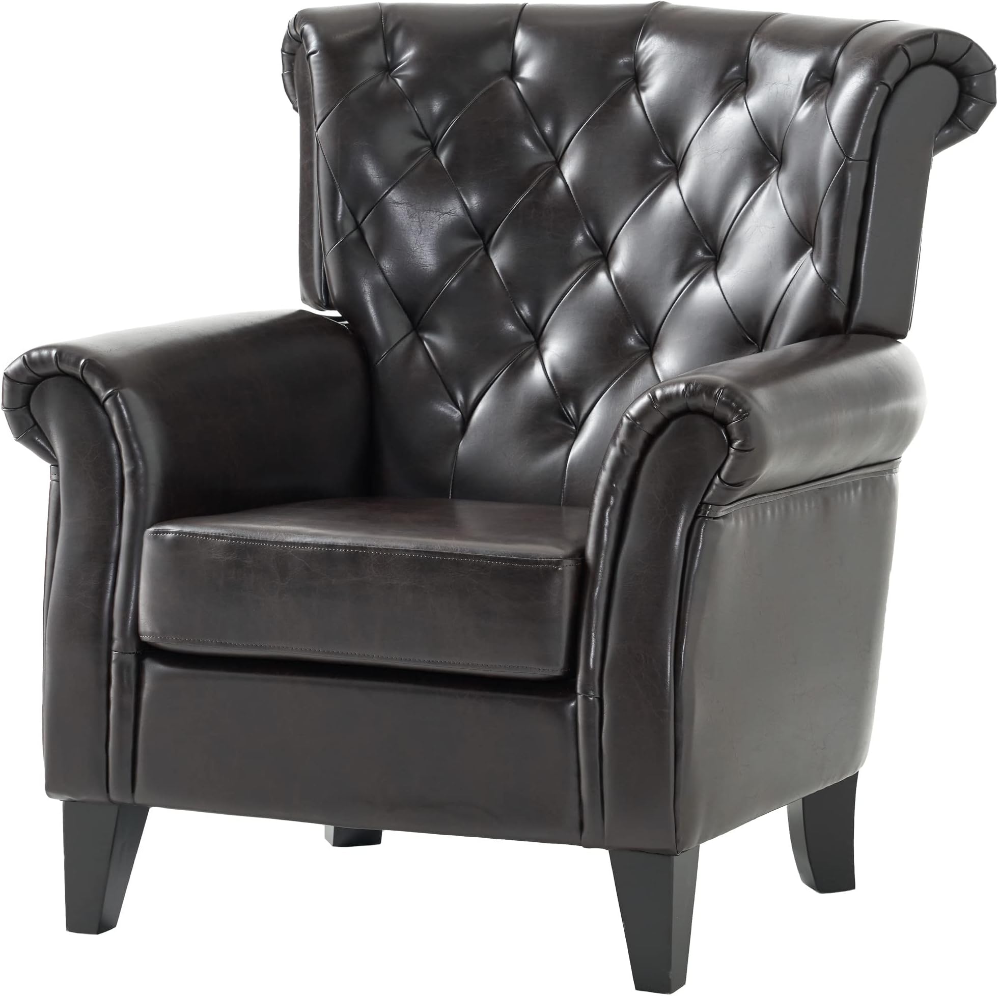 Christopher Knight Home Greggory Leather Club Chair, Hazelnut