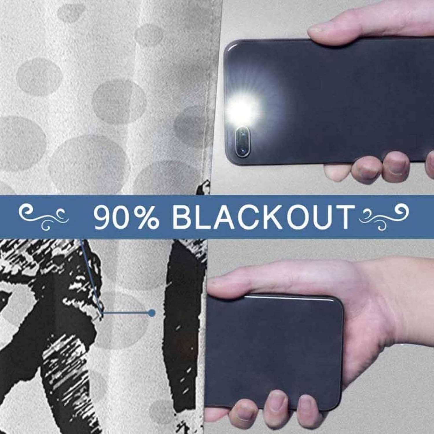 American Football Blackout Curtains, World Cup Football 3D Printed Drapes, 2 Panels Window Curtains, Darkening Curtains with Top Grommet for Bedroom Living Room Windows 72" W x 72" L