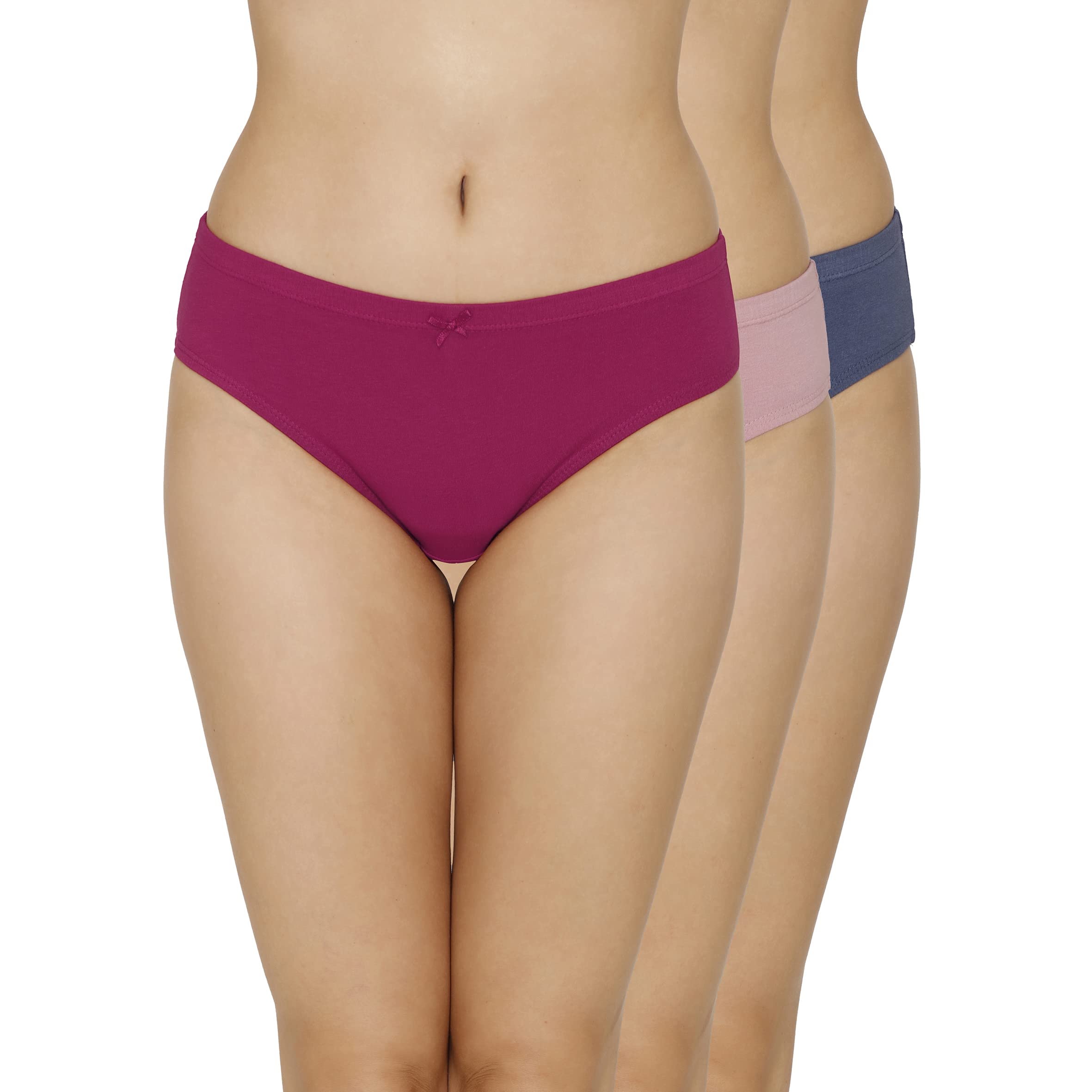 amante Solid Mid Rise Full Coverage Bikini Panties (Pack of 3)-picture-25