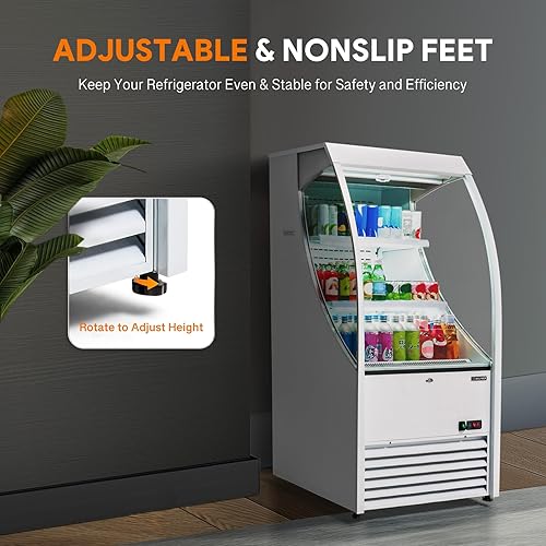 Vista 46 de Wilprep Refrigerador comercial, 22.4 pies cúbicos Refrigerador vertical con pantalla de bebidas con iluminación LED, enfriador comercial de puerta