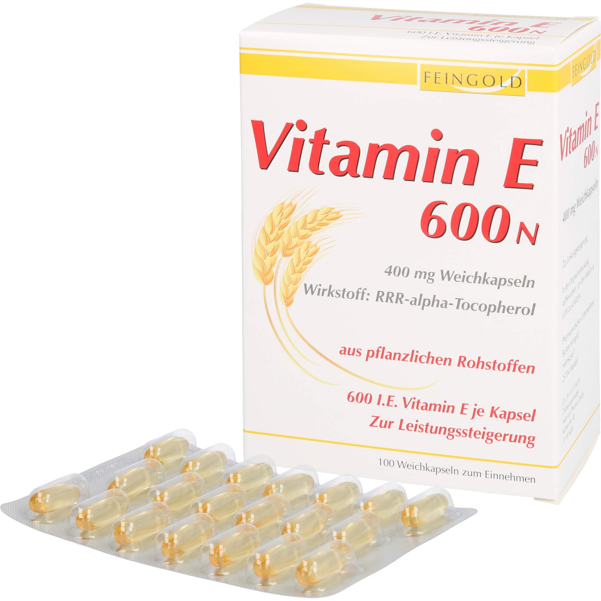VITAMIN E 600 N Weichkapseln 100 St