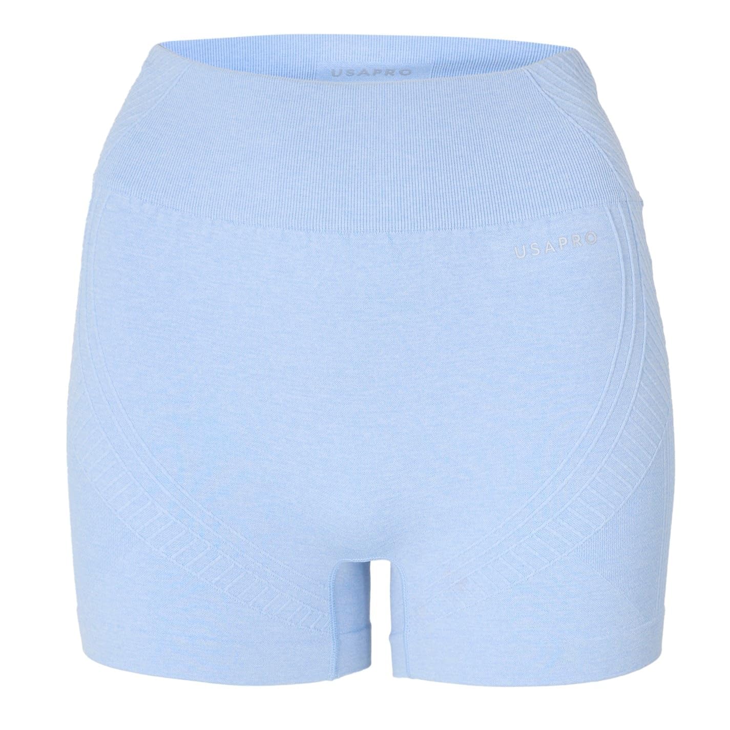 Usa Pro Women's Blue Usap Seamless 3 Inch Shorts in Size 8, Sports Direct