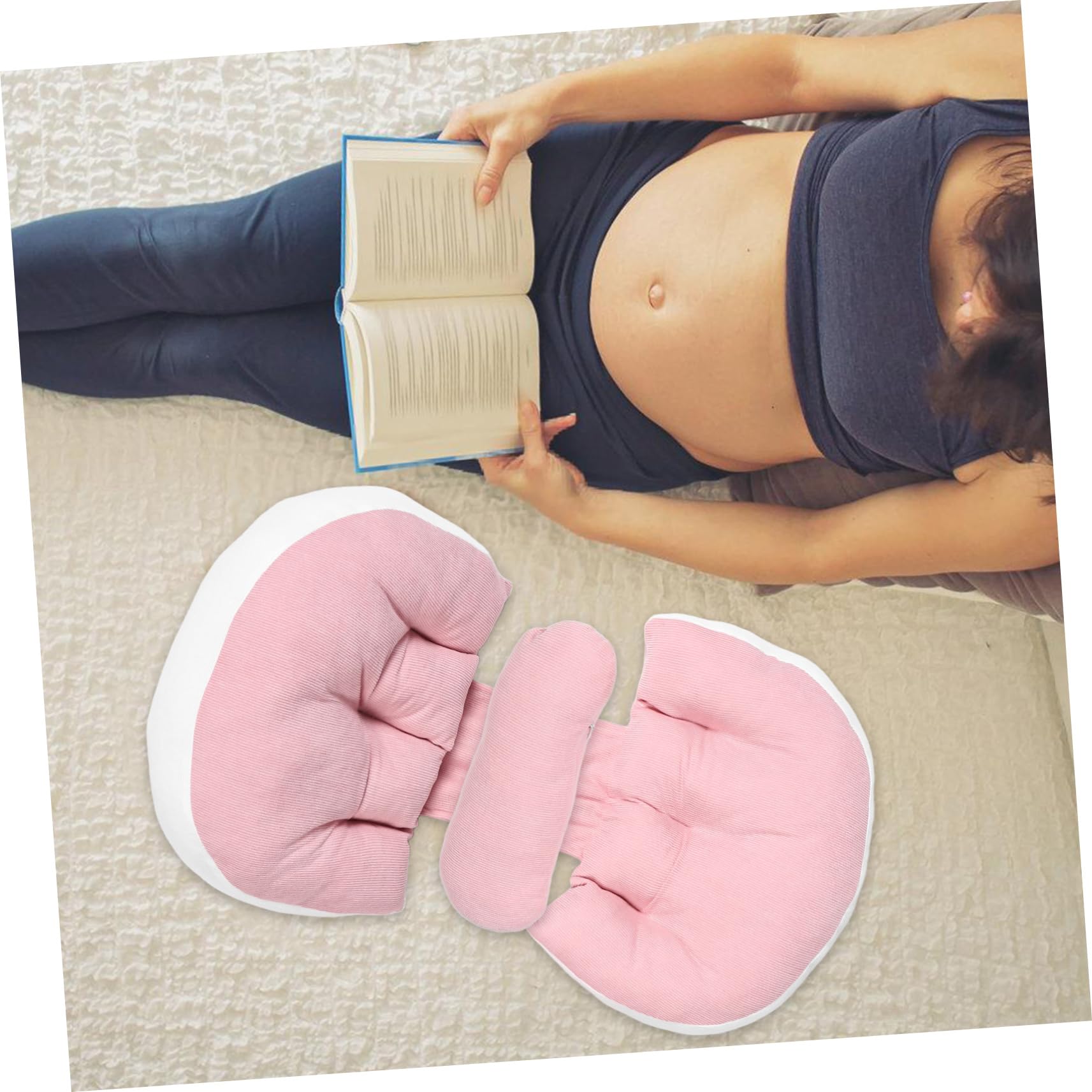 Almohada de Maternidad Rosa de Poliéster para Dormir