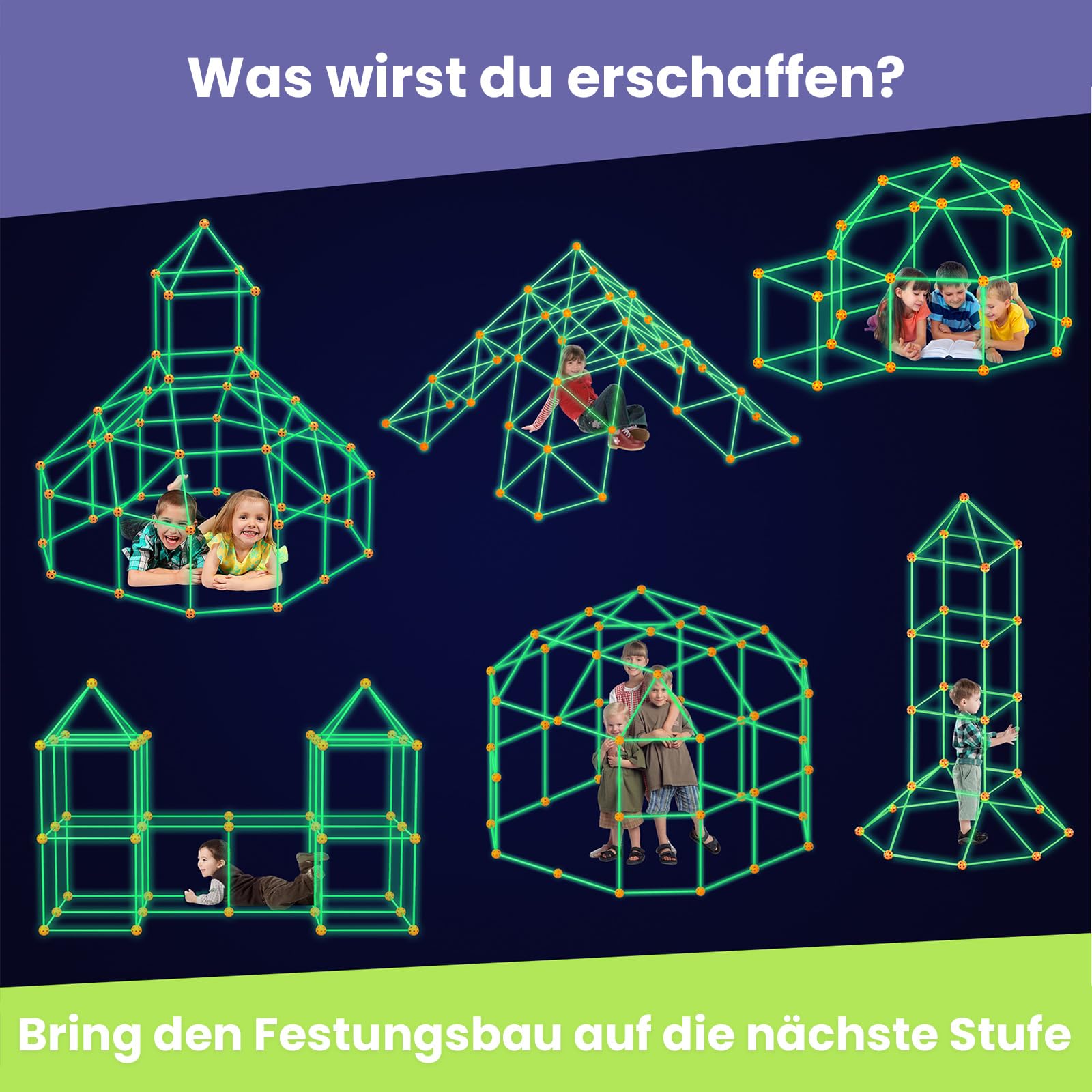 Tiny Land Höhle Bauen Kinder Konstruktionsspielzeug Im Dunkeln Leuchtendes | 130PCS Höhlenbauset, DIY Kreatives Bauset Für Kinder, Outdoor Spielzeug Gartenspielzeug für 5+ ahre alt Junge & Mädchen