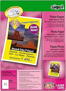 Carta Fotografica SIGEL LP144 - Lucida, A4, 200g/m², 100 Fogli - Foto 6