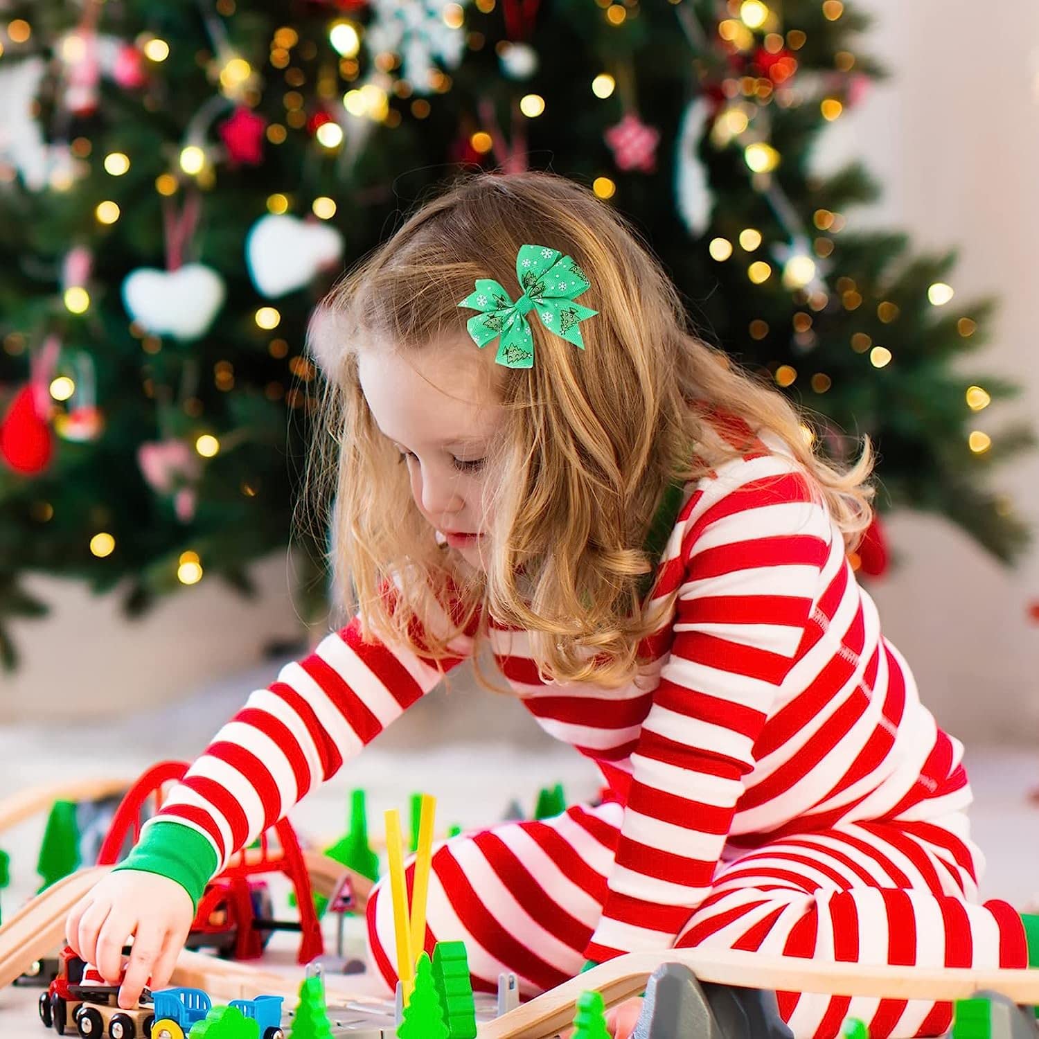 Szpilki do włosów Spinki do włosów dla kobiet, Bowknot Wsuwka do włosów Kokardy do włosów Klipy, 20 szt. Ryps Wstążka Łuki Wsuwki do włosów Bowknot Aligator Spinki do włosów dla dziewczynek Christmas