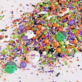 Sprinkle Pop Monster Mashup Sprinkle Mix, Orange, Black, Purple & Lime, 2oz