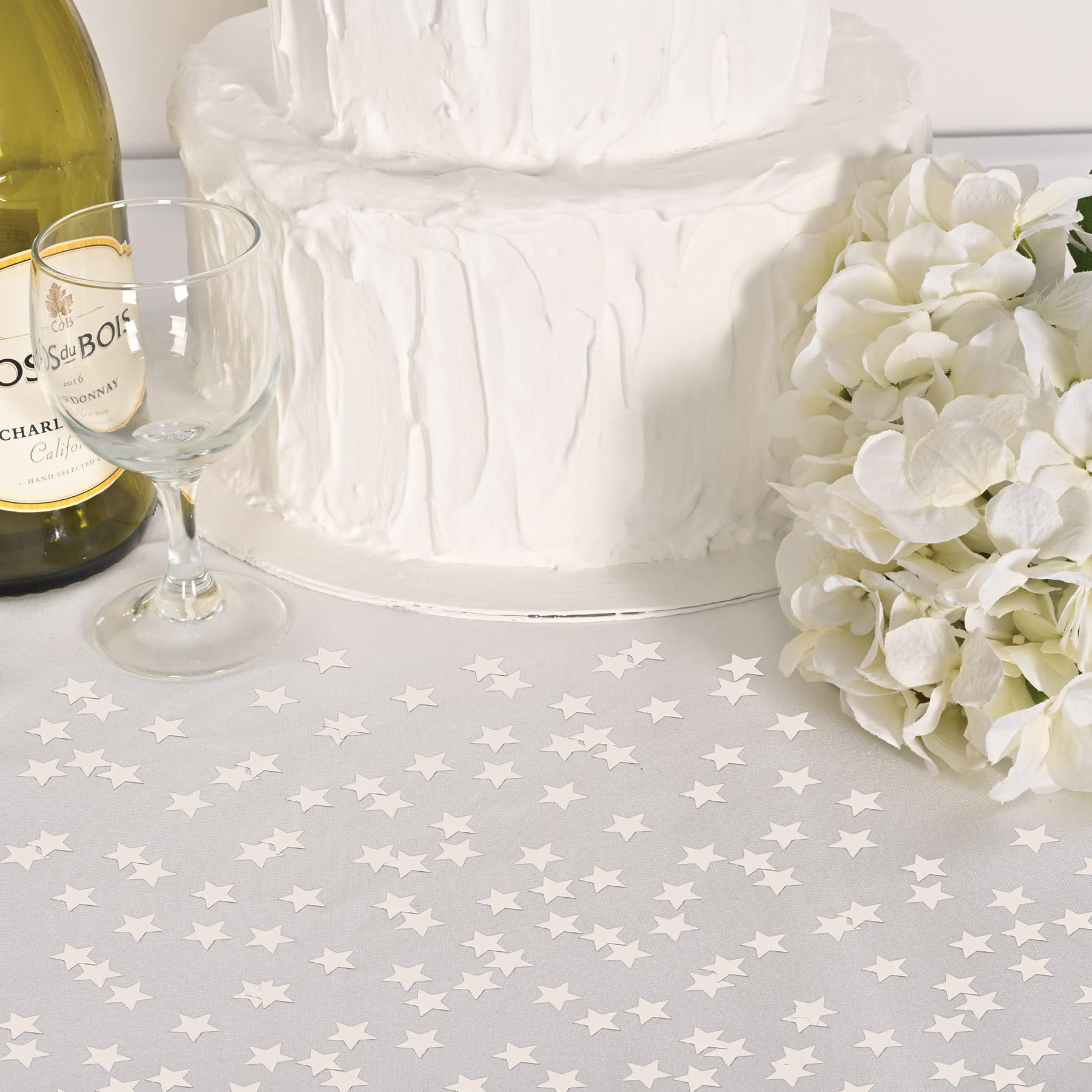 Beistle S50621SAZ4, 4 Packages Fanci Fetti Stars, 1 Ounce of Confetti in Package, Total of 4 Ounces of Confetti (Silver)
