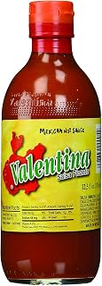 Valentina Mexican Hot Sauce Picante Salsa - Vegan Chili Pepper Spice Mix for Chips, Snacks & Fast Food - 12.5 oz (370ml)