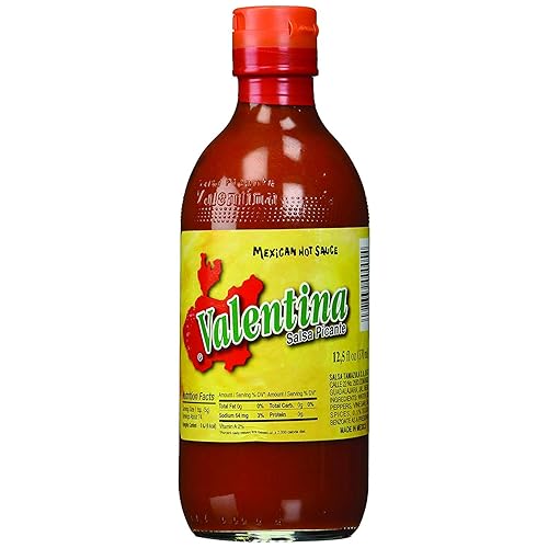 Valentina Salsa picante mexicana picante mezcla de especias veganas hecha de chiles perfecta para papas fritas, comida rápida, aperitivos de