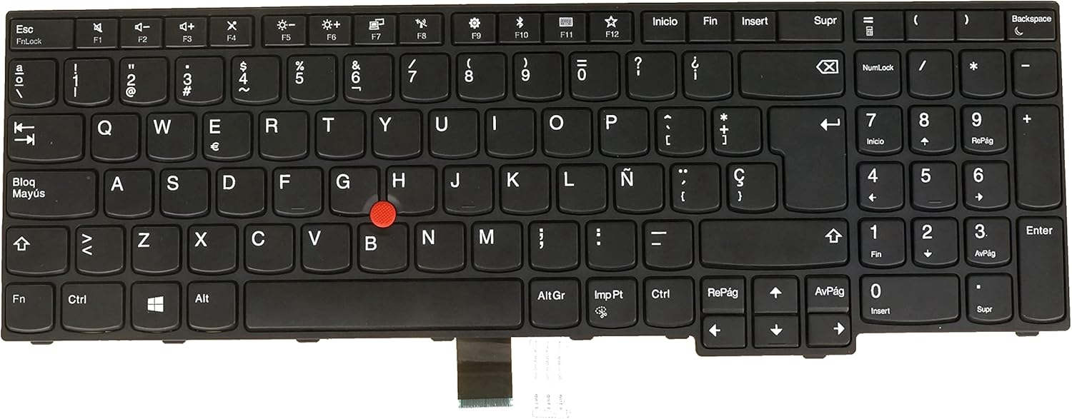 Spanish Español SP Layout- Laptop Keyboard for Lenovo Thinkpad E570, E570C, E575, 20H5 20H6 01AX170 01AX210 01AX130 Black New
