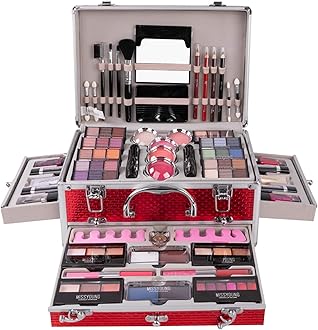 All-in-One Make-up Box Set Multi-purpose Cosmetic Storage Beauty Case Professional Contain Eyeshadow Concealer Lip gloss Blusher Compact Powder Eyebrow and Makeup Pencil Brush #3