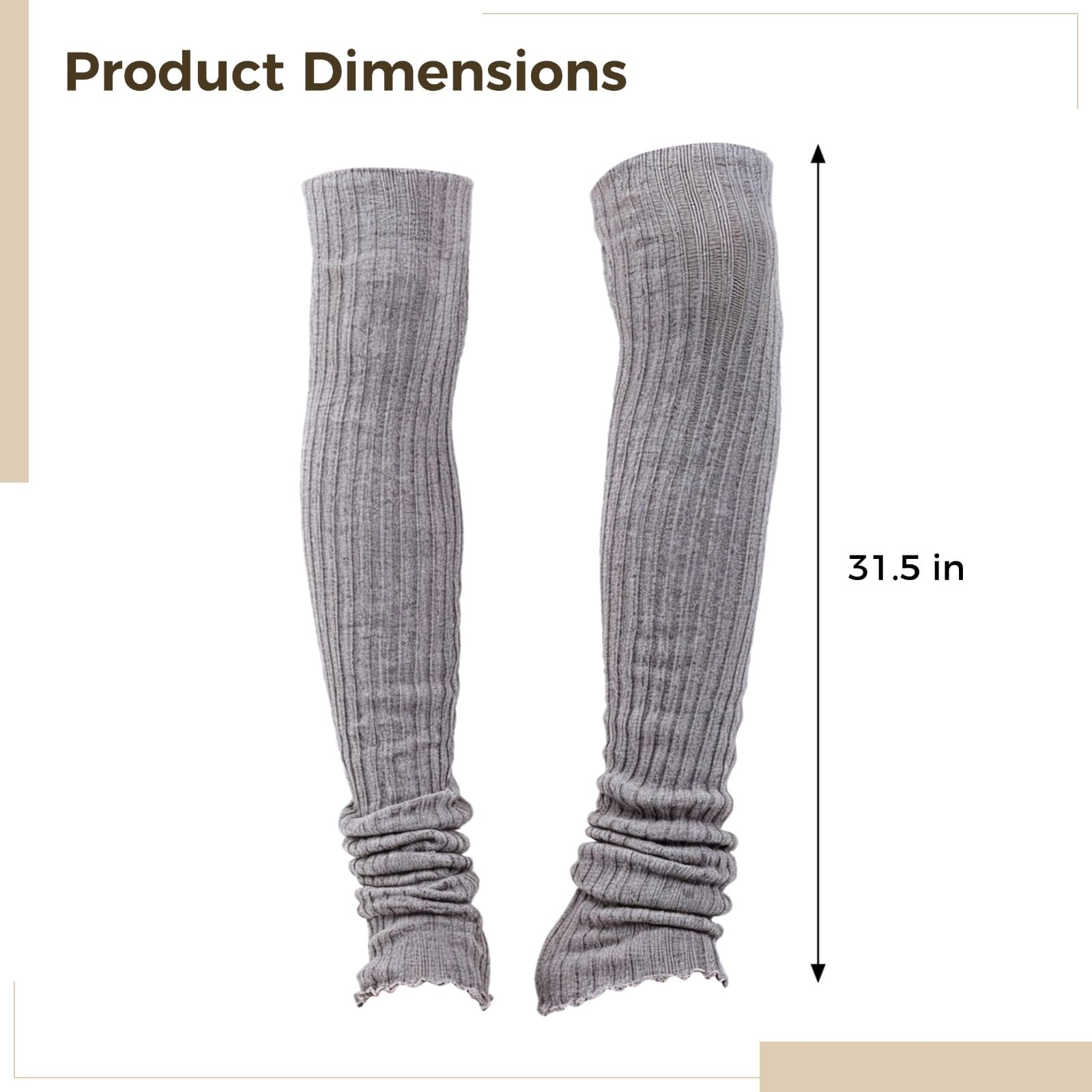 6 paia di scaldamuscoli da donna, elasticizzati, senza piedi, 6 colori per moda e calore, stile ispirato alla danza