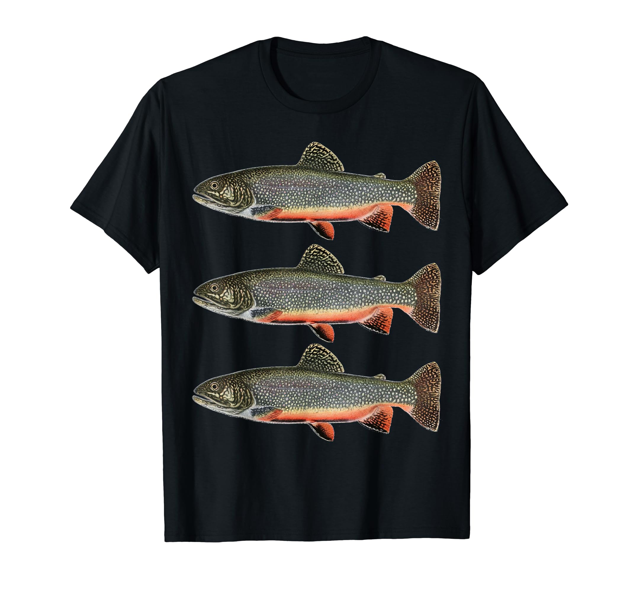 Amazon | Brook トラウトフィッシュ アニマル淡水釣り Tシャツ | T