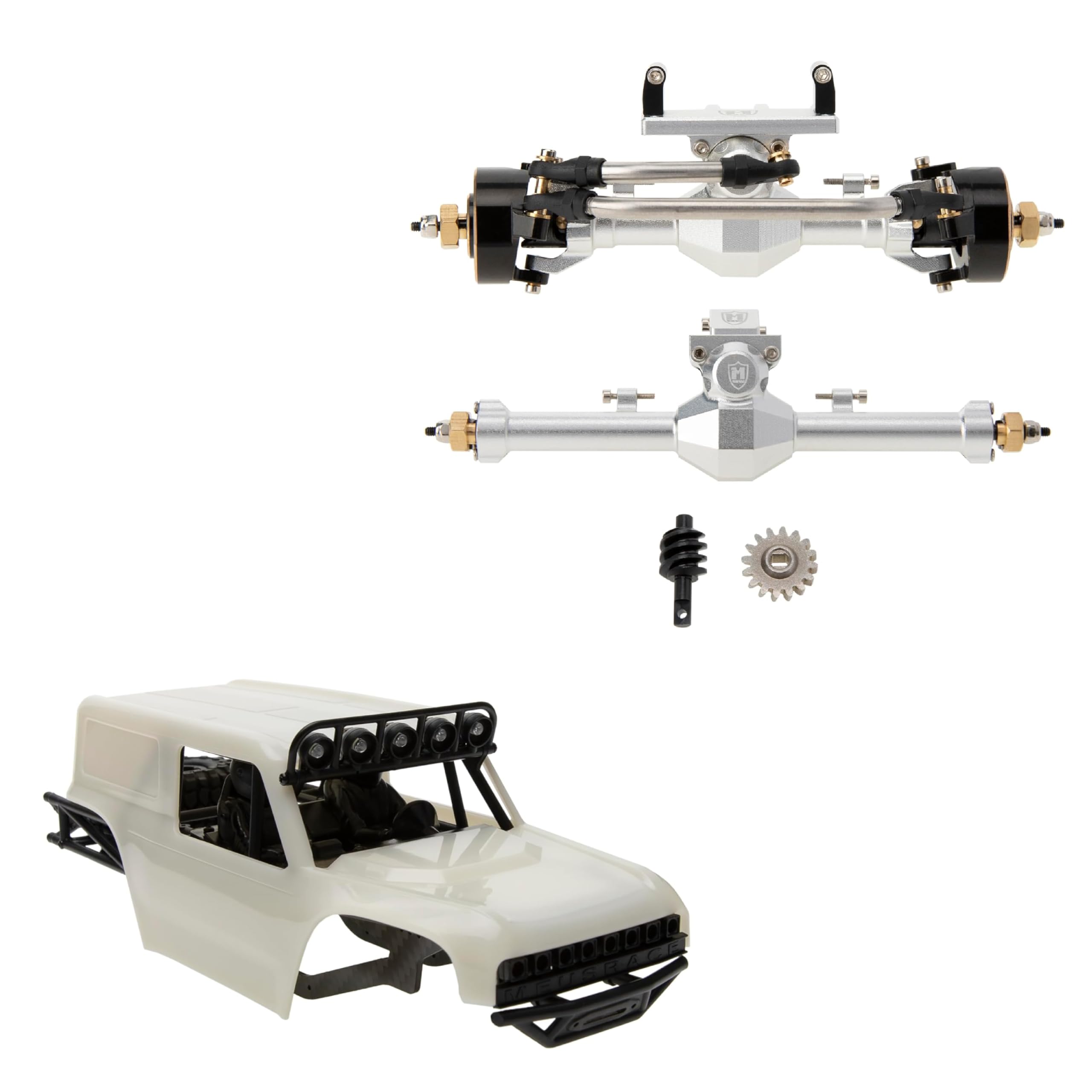 Amazon.com: MEUS RACING SCX24 Axles + White MB24 Body : Toys & Games