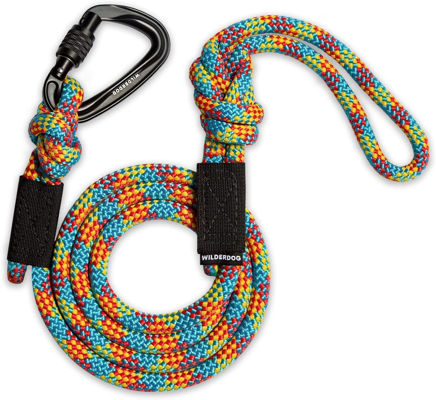 Wilderdog Carabiner Climbing Rope Dog Leash for Medium & Large Dogs - 5ft - Apres