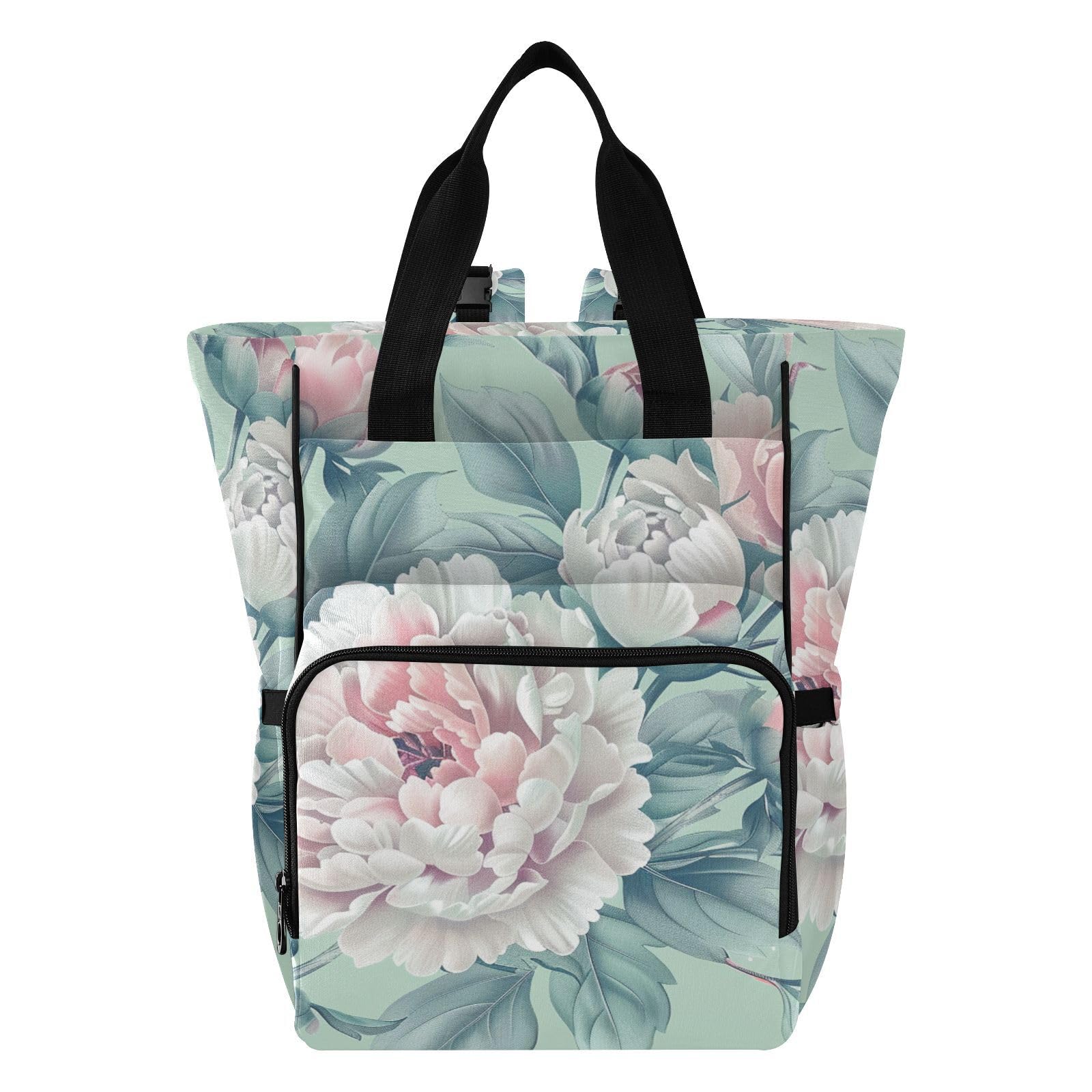 Torba na pieluchy Plecak dla kobiet Styl Boho Kwiat Kwiatowy