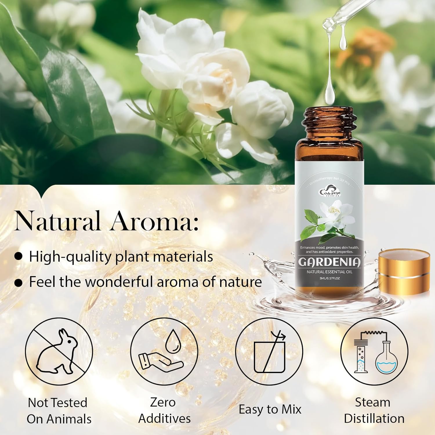 Essential Oil Set, 32 Pcs Fragrance Aromatherapy Oils for Skin, Diffusers, Home Care, Humidifier Laundry, Candle Making - Tea Tree, Sandalwood, Lavender, Vanilla, Eucalyptus and More(5mL) - Image 6