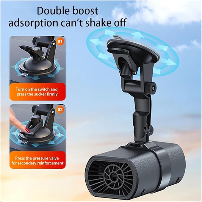 Calefactor Eléctrico Portátil 12V 1200W con Ventilador y Desempañador miniatura 5